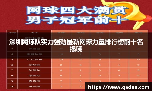 深圳网球队实力强劲最新网球力量排行榜前十名揭晓